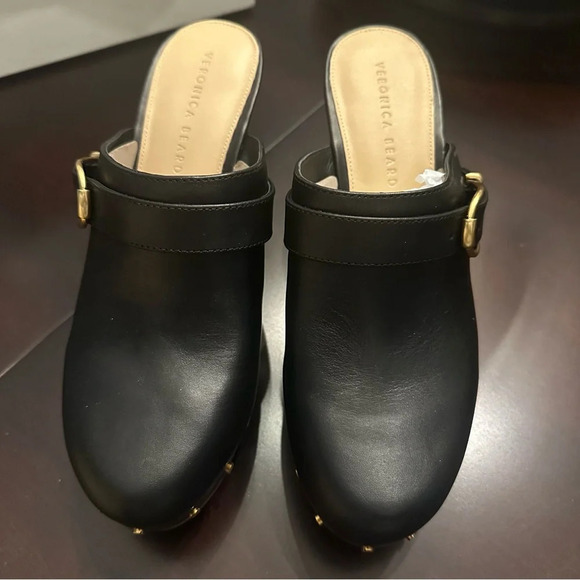 NIB Veronica Beard Hendrix Buckled Clogs Size 9.5 Black - Picture 7 of 13